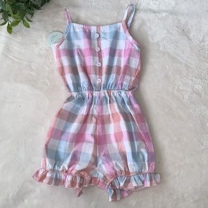 NWT SweetHoney Easy Day Romper 3T Neapolitan Blue Pink Orange
